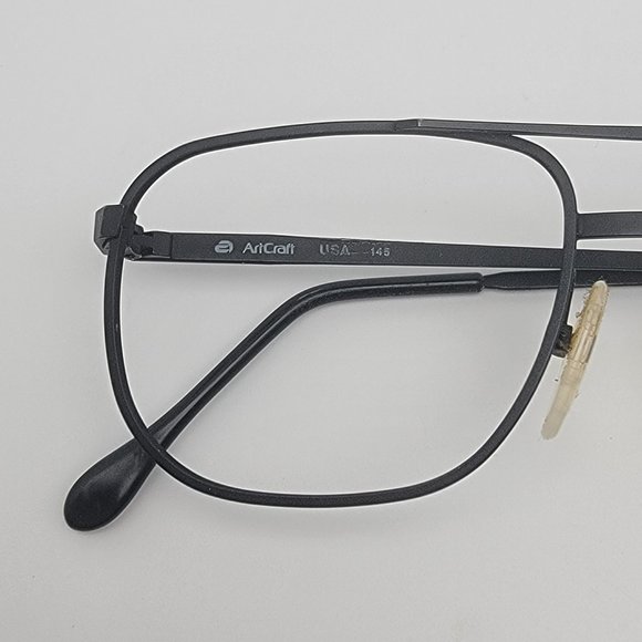 *SOLD* ArtCraft USA Matte Black Aviator Pilot USAF Air Force Eyeglasses Frame - Picture 13 of 13